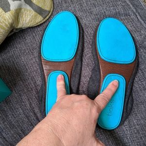 Tieks vegan grey flats size 8